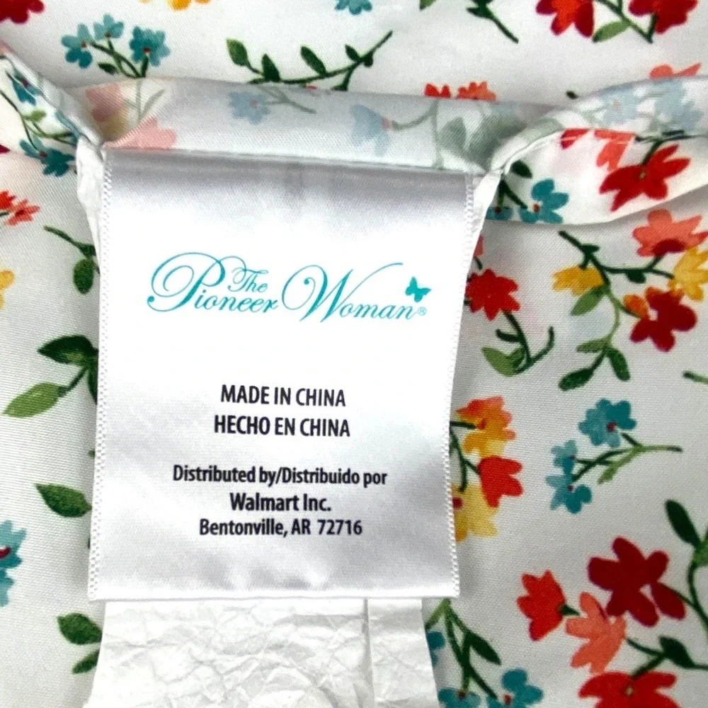 Pioneer Woman King Pillow Shams Floral Cottage Farmhouse Set 2 Boho‎ Decor
